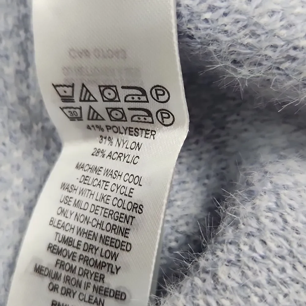 William Rast -974 Long Sleeve Plaid‎ Shacket Shirt Jacket White Light Blue Small